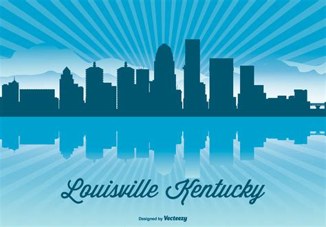 Louisville Kentucky Skyline Illustration - Download Free Vector Art ...