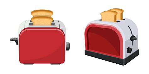 Bread toaster isolated on white background 1270908 Vector Art at Vecteezy