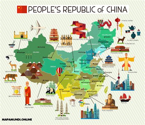 ⊛ Mapa de China ·🥇 Político & Físico Imprimir | Colorear | Grandes