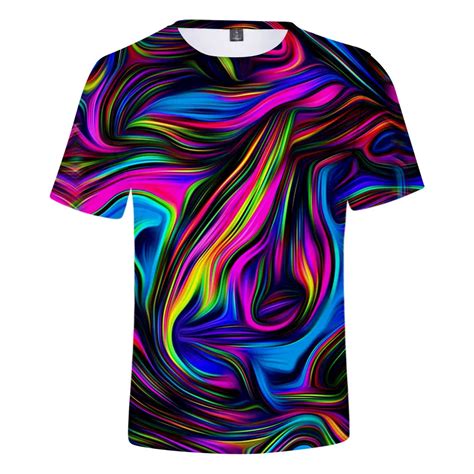 Tie Dye Flashbacks T Shirt Trippy Tie dye 3D Print Women Men Tshirt T shirt Summer harajuku ...