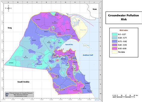 Basic groundwater pollution risk map (areas at most risk are highlighted) | Download Scientific ...