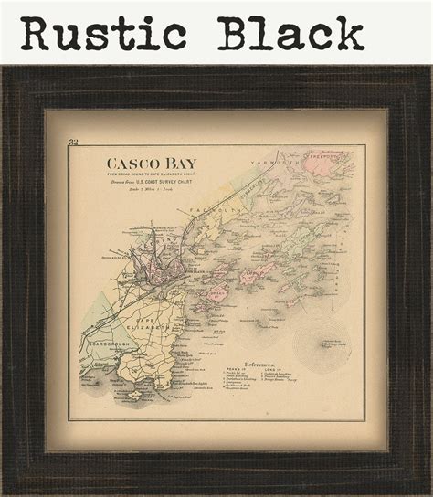 Casco Bay, Maine 1890 Map