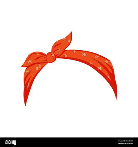 Orange womens hair bandana vector illustration Stock Vector Image & Art - Alamy