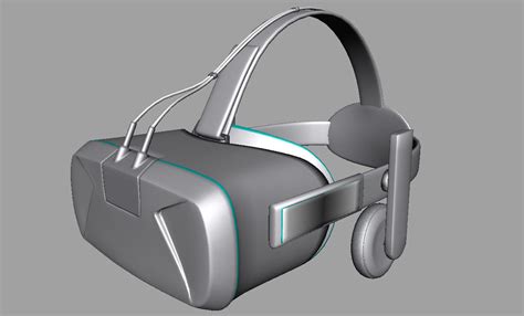 VR Headset 3D Model Grey Blue – Realtime - 3D Models World