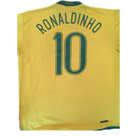 Ronaldinho Brazil Shirt 2006 Home, Ronaldinho Jersey Number 10