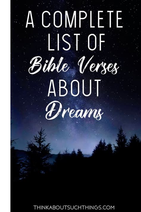 The Ultimate List of Bible Verses About Dreams | Think About Such Things