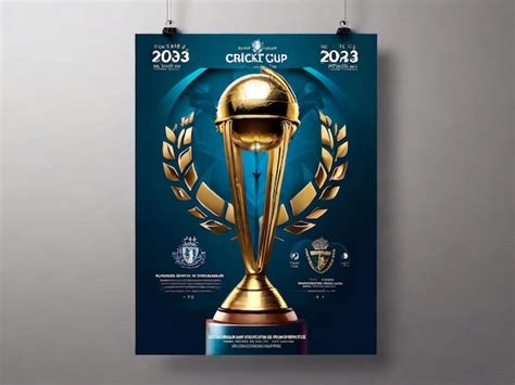 Premium Photo | Cricket world cup 2024 trophy poster socials media template