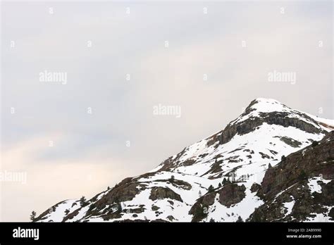 Snowy peaks in Aspe Valley, Pyrenees, France Stock Photo - Alamy