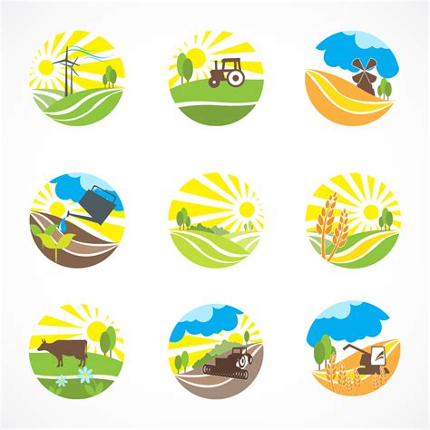 Agriculture Icons Set 435828 Vector Art at Vecteezy