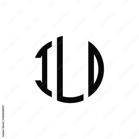 ILO letter logo design. ILO modern letter logo with black background ...