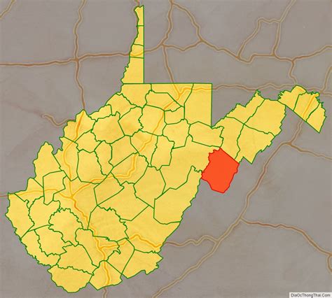 Map of Pendleton County, West Virginia - Thong Thai Real