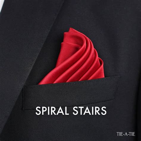 Spiral Stairs Pocket Square Fold How To | Pocket square folds, Pocket square, Pocket square styles