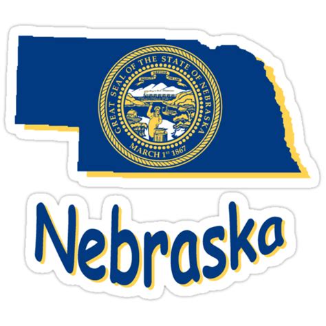 "nebraska state flag" Stickers by peteroxcliffe | Redbubble