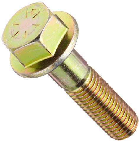 Buy Steel Hex Bolt, Grade 8, Zinc Yellow-Chromate Plated Finish, Flange ...