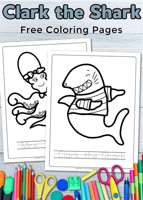 Free Printable Clark the Shark Coloring Pages