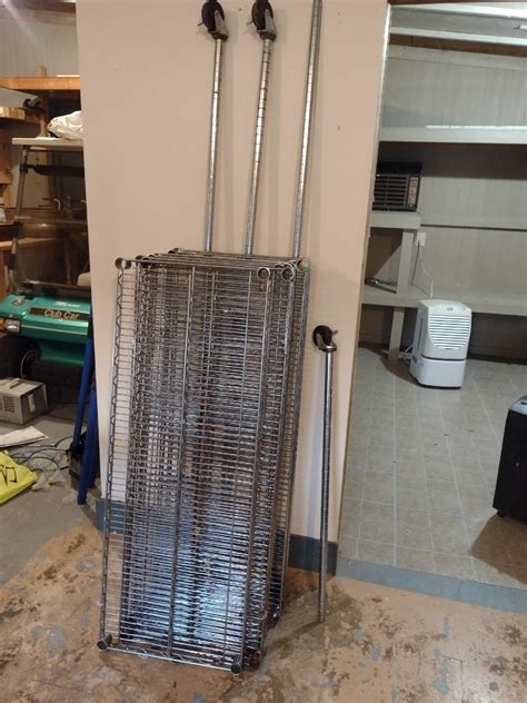 NSF Rack with 7 Shelves- For Parts Only- Approx 47 1/2" x 18" x 76 ...