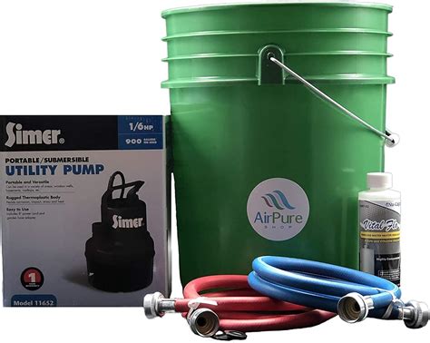 APS Tankless Water Heater Descaling Kit Featuring Sump Pump (1/6 HP), Nu-Calgon 8oz. Vital-Flo ...