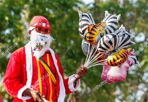 Mahout Dressed Santa Claus Costume Holds Editorial Stock Photo - Stock Image | Shutterstock