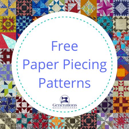 Free Paper Piecing Patterns Library ~ 75+ patterns to download & sew!