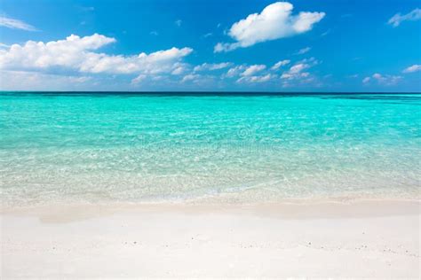 Blue Ocean and Sandy Beach on Maldives Stock Image - Image of water ...