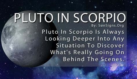 Pluto In Scorpio Meaning: Strong Intuition