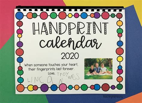 Handprint Calendar - Teaching Mama