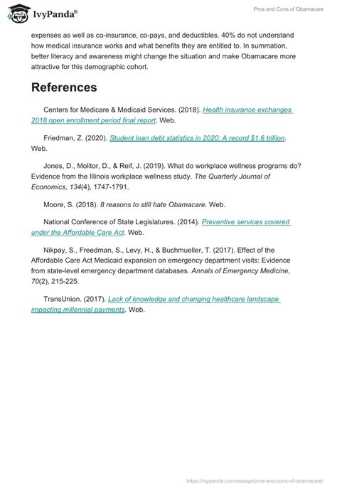 Pros and Cons of Obamacare - 1148 Words | Essay Example