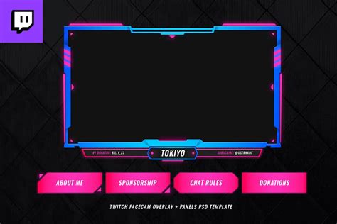 Twitch Facecam Overlay V7, Graphic Templates - Envato Elements