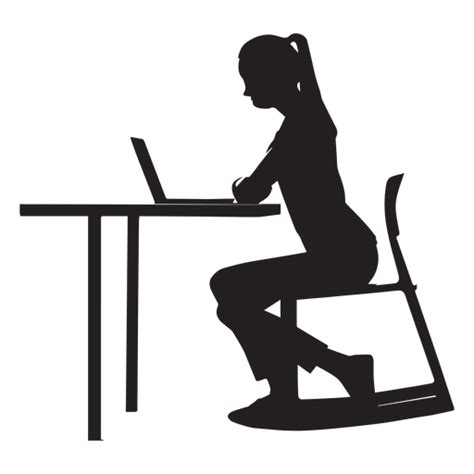 Woman sitting at desk silhouette #AD , #Paid, #Ad, #sitting, #desk, # ...