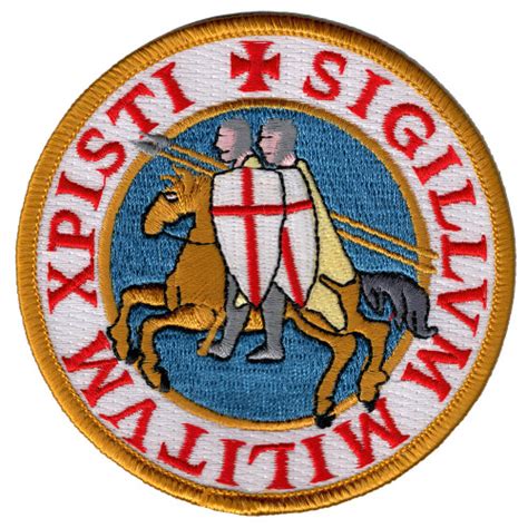 Knights Templar Seal (White) - PatchAddict