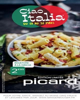 Ciao italia - Catalogue Picard