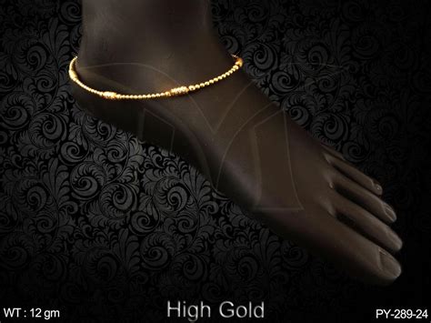 High gold simple line anklet antique payal - PAYAL - Copper and Brass ...