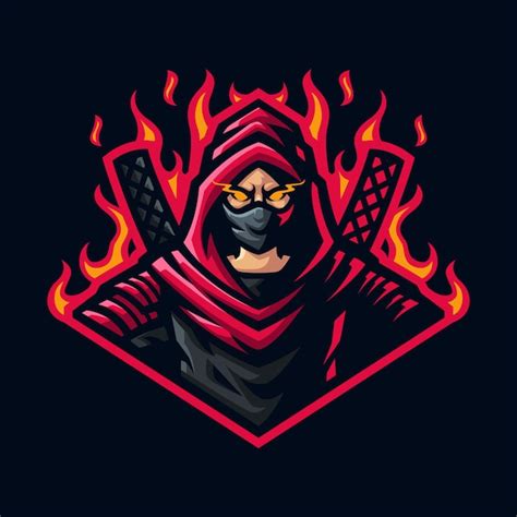 Premium Vector | Assasin mascot logo for gaming twitch streamer gaming esportS youtube facebook