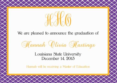 LSU Graduation Announcements - Etsy