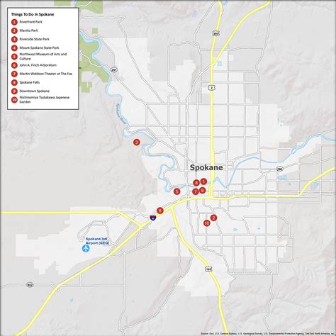 Spokane Map, Washington - GIS Geography