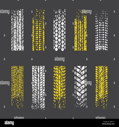 Tire tracks grunge color silhouettes Stock Vector Image & Art - Alamy