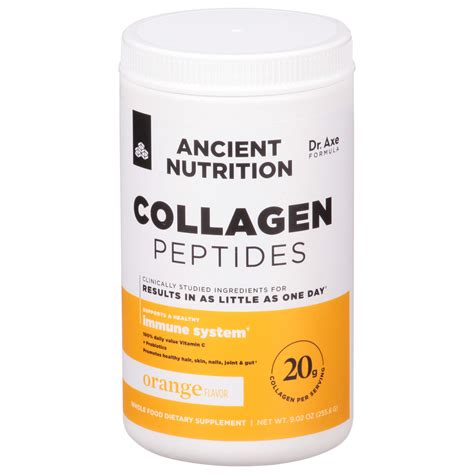 Ancient Nutrition Collagen Peptides + Immunity - Orange - Shop Diet ...