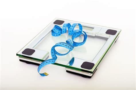 Weight Scale and Tape Measure Weight Loss Concept