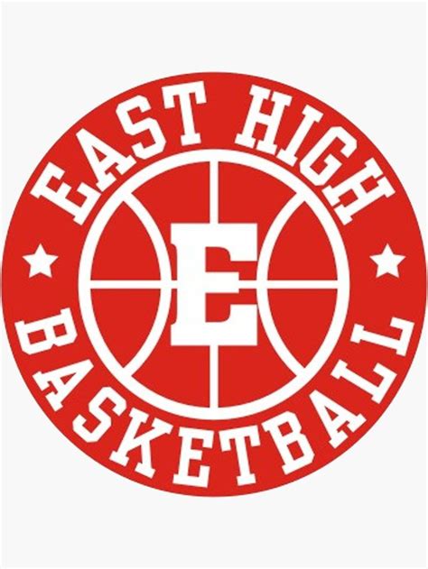 East High Basketball Logo Sticker by Karen Cho in 2021 | High school musical, East high school ...