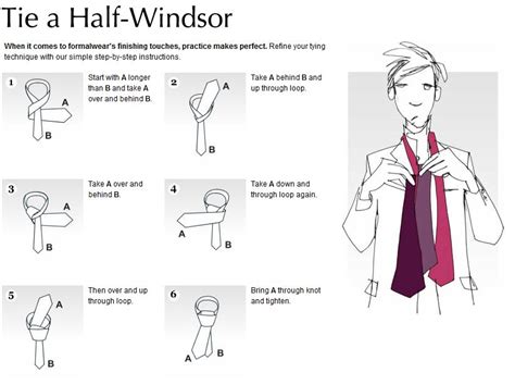 How To Tie A Double Windsor Knot Diagram