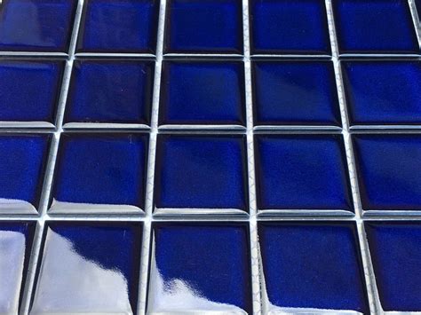 2x2 Cobalt Blue Glossy Porcelain Mosaic Tile | Pool Rated | Kitchen ...