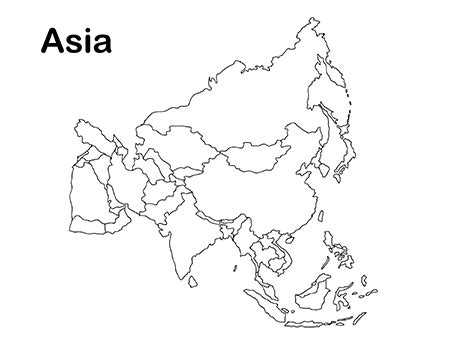 Printable Asia Map for Kids | Montessori ~ Continemt Box ~ Asia | Asia map, Maps for kids ...