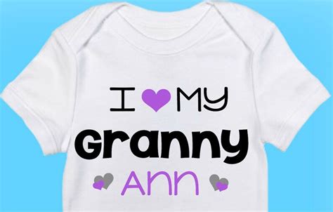 Personalized Grandmother Onesie®i Love My Granny | Etsy