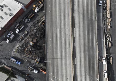 Fire-damaged Los Angeles freeway repairs will take 3 to 5 weeks ...