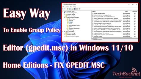 How To Enable Group Policy Editor gpedit msc in Windows 11 10 Home ...