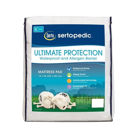 Sertapedic Ultimate Protection Mattress Pad with Waterproof & Allergen Barrier, King - Walmart.com