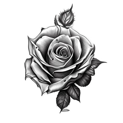 Roses With Heart Tattoos Drawings