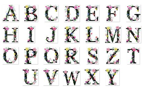 Floral Whole Alphabet Garden Flag Monogram Lace Swirl Flowers - Etsy ...