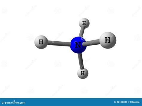 Ammonium Molecular Structure Isolated On White Stock Photo ...