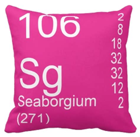 Seaborgium - Element Pillows